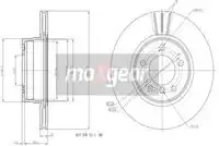 Тормозной диск MAXGEAR 19-1053 вентилируемый , передняя ось