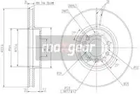 Тормозной диск MAXGEAR 19-1829 вентилируемый , передняя ось
