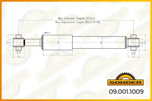 Амортизатор кабины SONDER 090011009