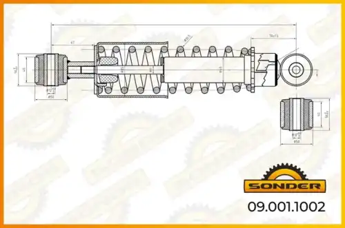 Амортизатор кабины SONDER 090011002