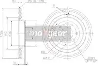Тормозной диск MAXGEAR 19-0796 вентилируемый , передняя ось