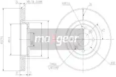 Тормозной диск MAXGEAR 19-0803 вентилируемый , передняя ось