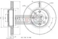 Тормозной диск MAXGEAR 19-0954 вентилируемый , передняя ось