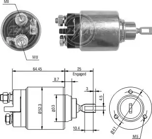 Реле втягивающее ZM-372 ZM
