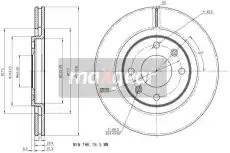 Тормозной диск MAXGEAR 19-0700 вентилируемый , передняя ось