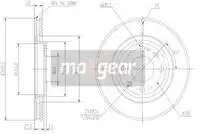 Тормозной диск MAXGEAR 19-0806 вентилируемый , передняя ось