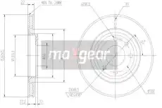 Тормозной диск MAXGEAR 19-0806 вентилируемый , передняя ось