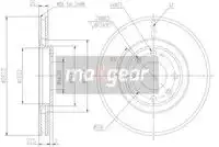 Тормозной диск MAXGEAR 19-0807 вентилируемый , передняя ось