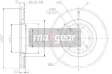 Тормозной диск MAXGEAR 19-0807 вентилируемый , передняя ось
