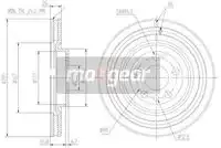 Тормозной диск MAXGEAR 19-1026 вентилируемый , передняя ось