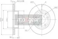 Тормозной диск MAXGEAR 19-0799 вентилируемый , передняя ось