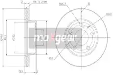 Тормозной диск MAXGEAR 19-0799 вентилируемый , передняя ось