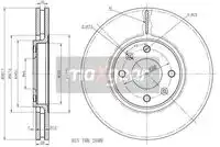 Тормозной диск MAXGEAR 19-1067 вентилируемый , передняя ось