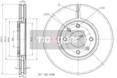 Тормозной диск MAXGEAR 19-1067 вентилируемый , передняя ось