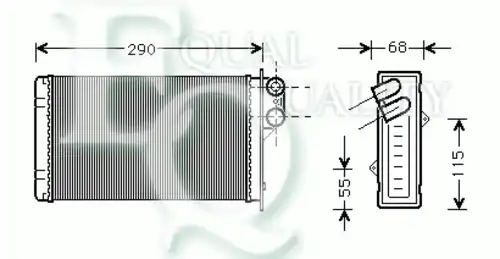 Радиатор печки EQUAL QUALITY RR0068