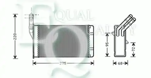 Радиатор печки EQUAL QUALITY RR0005
