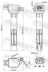 Катушка зажигания FEBEST 03640-006