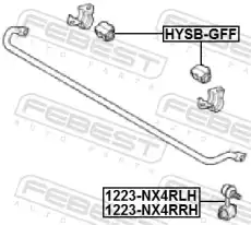 Тяга стабилизатора FEBEST 1223-NX4RRH