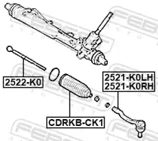Рулевой наконечник FEBEST 2521-K0RH