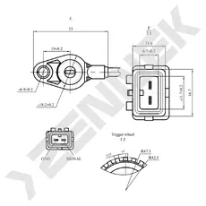 Датчик ABS ZENNEK DAS0056