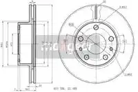 Тормозной диск MAXGEAR 19-0798 вентилируемый , передняя ось