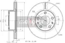 Тормозной диск MAXGEAR 19-0798 вентилируемый , передняя ось