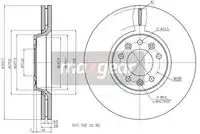 Тормозной диск MAXGEAR 19-1877 вентилируемый , передняя ось