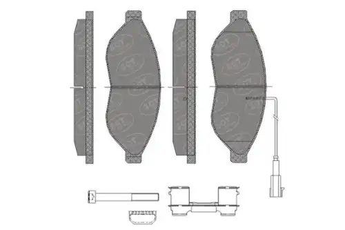 Тормозные колодки дисковые SCT SP477