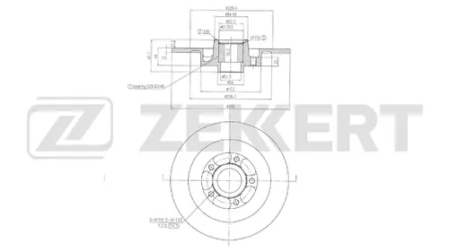 Тормозной диск ZEKKERT BS6659