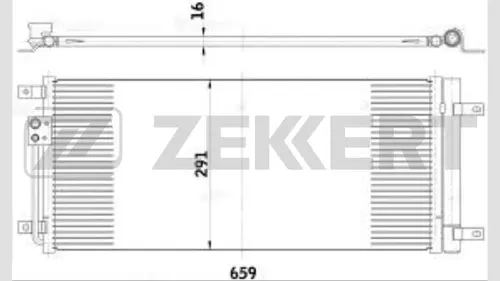 Радиатор кондиционера (конденсатор) ZEKKERT MK3204