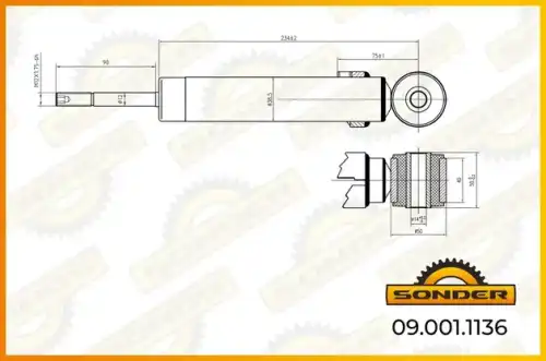 Амортизатор кабины SONDER 090011136