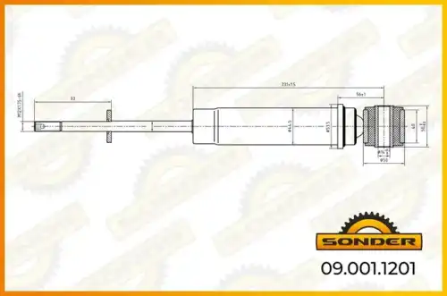 Амортизатор кабины SONDER 090011201