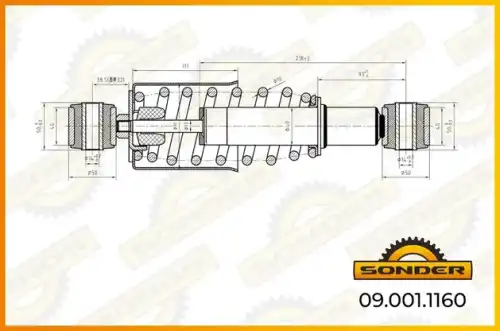 Амортизатор кабины SONDER 090011160