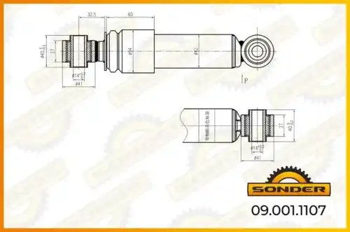 Амортизатор кабины SONDER 090011107