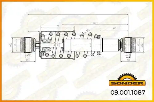 Амортизатор кабины SONDER 090011087