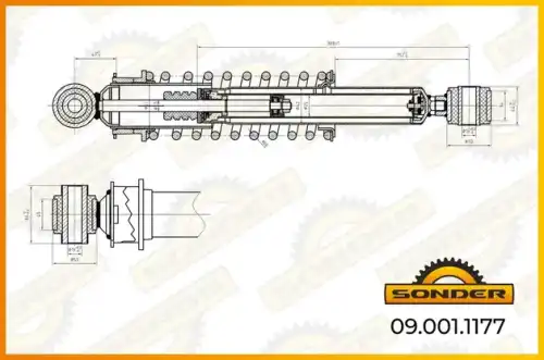 Амортизатор кабины SONDER 090011177