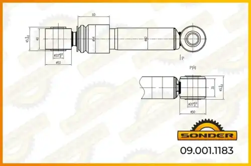 Амортизатор кабины SONDER 090011183