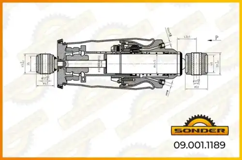 Амортизатор кабины SONDER 090011189