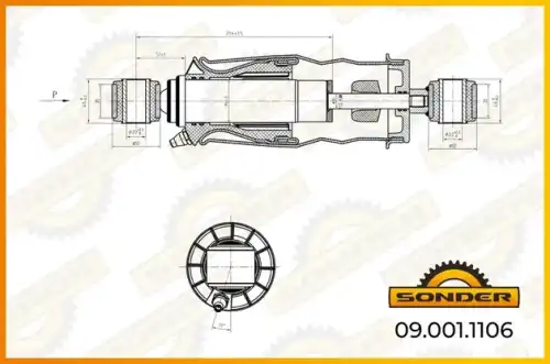 Амортизатор кабины SONDER 090011106