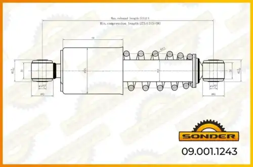 Амортизатор кабины SONDER 090011243