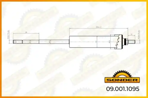 Амортизатор кабины SONDER 090011095