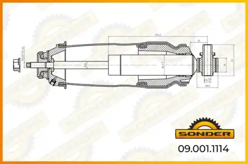 Амортизатор кабины SONDER 090011114