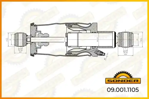 Амортизатор кабины SONDER 090011105