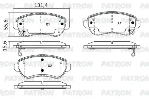 Тормозные колодки дисковые PATRON PBP399