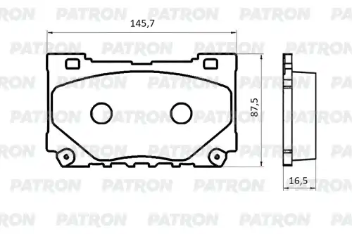 Тормозные колодки дисковые передняя ось PATRON PBP403