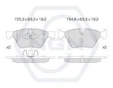 Тормозные колодки дисковые NGN 3501275