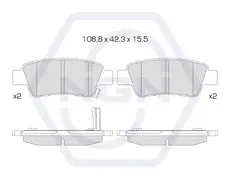 Тормозные колодки дисковые NGN 3501348