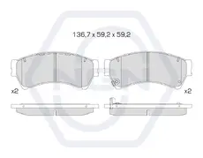 Тормозные колодки дисковые NGN 3501402