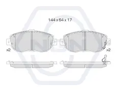 Колодки тормозные дисковые перед 3501776 NGN
