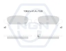 Тормозные колодки дисковые NGN 3501836